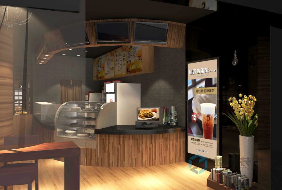 150平鲜五海雅咖啡厅装修设计案例