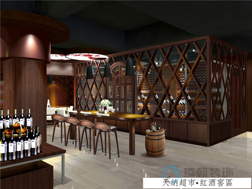 3000平公明进口食品超市装修设计案例
