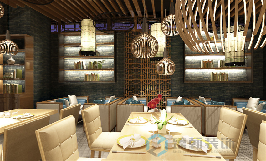 650平真食客餐厅装修设计案例