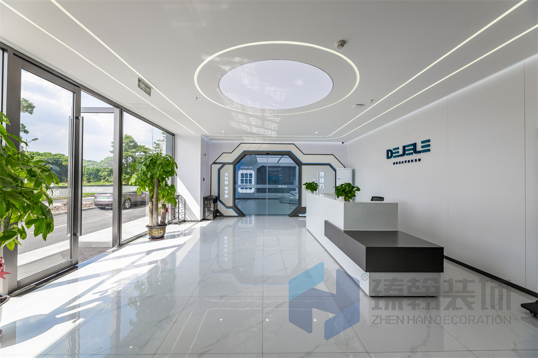 1500㎡得捷力东莞办公室厂房设计装修